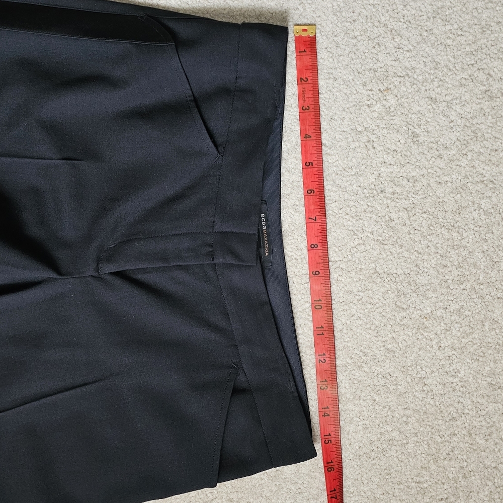 Cropped Black Pants, wide leg, women's black going out trousers - Picture 9 of 10